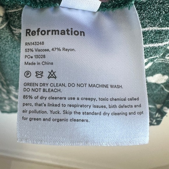 Reformation Green Floral Tempest Mini Dress Sweetheart Strappy 8 - Picture 9 of 9